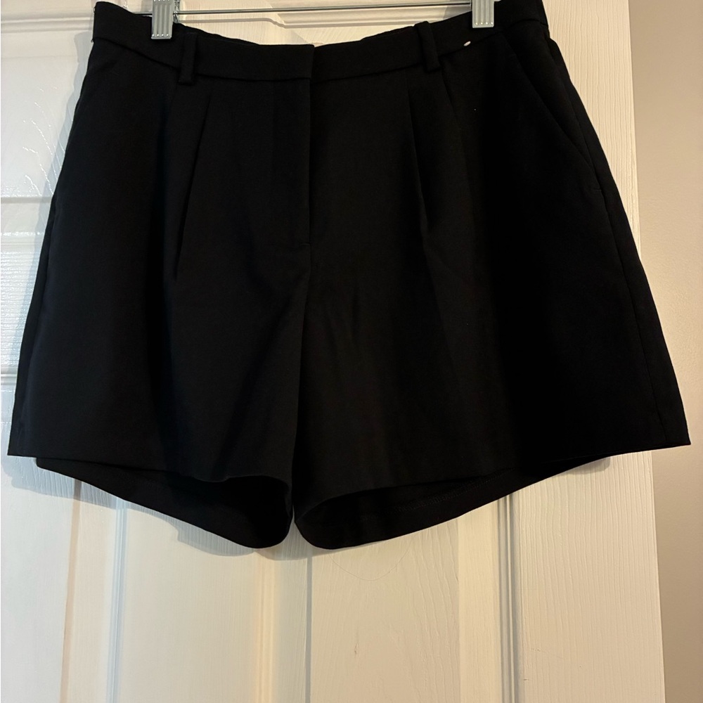 Abercrombie & Fitch Women's High Waist Black Trouser Shorts